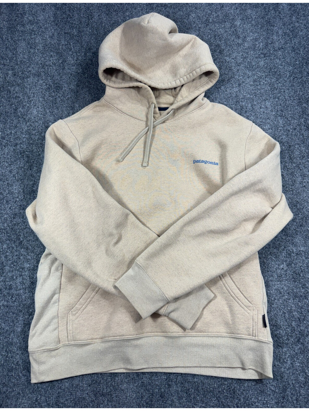 Patagonia Home Water Trout Uprisal Mens Hoodie XL Beige Fleece Lined Sweatshirt